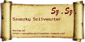 Szuszky Szilveszter névjegykártya